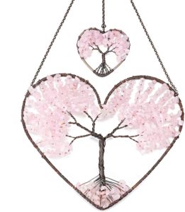 spiritual gifts - Tree of Life Crystal Heart Hanging Ornament