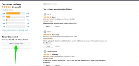How to leave a review for a Kindle Book 2